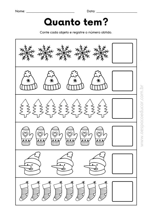 Educação Infantil: Natal e os números!
