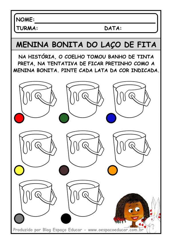 Menina bonita do laço de fita: texto e atividades