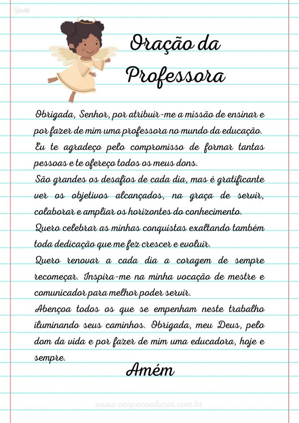 Oração da Professora!