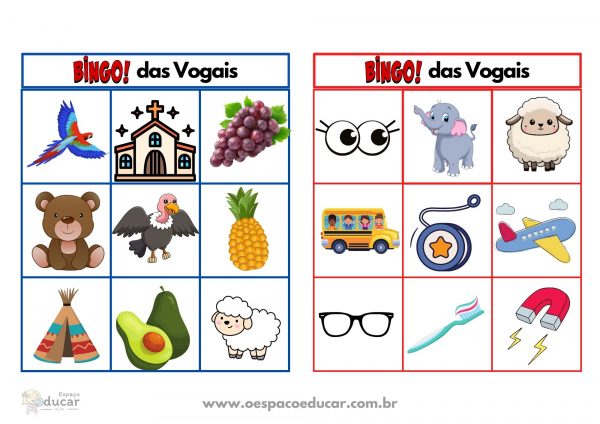 Bingo das vogais!