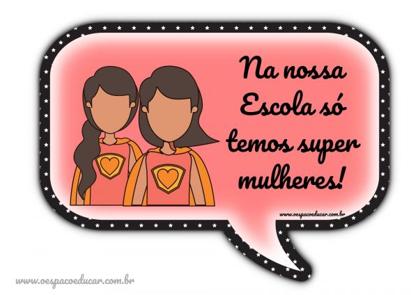 Plaquinhas dia da Mulher!