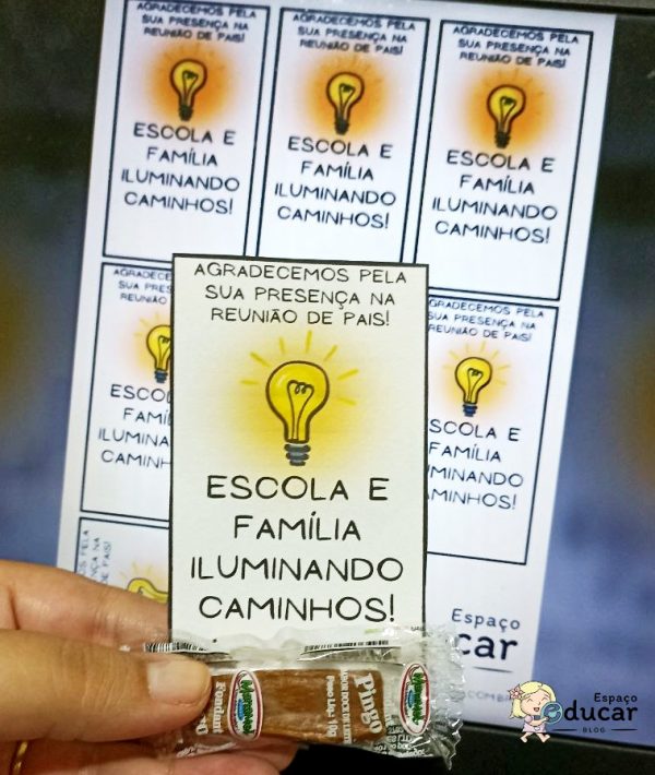 Ideia para reunião de pais!