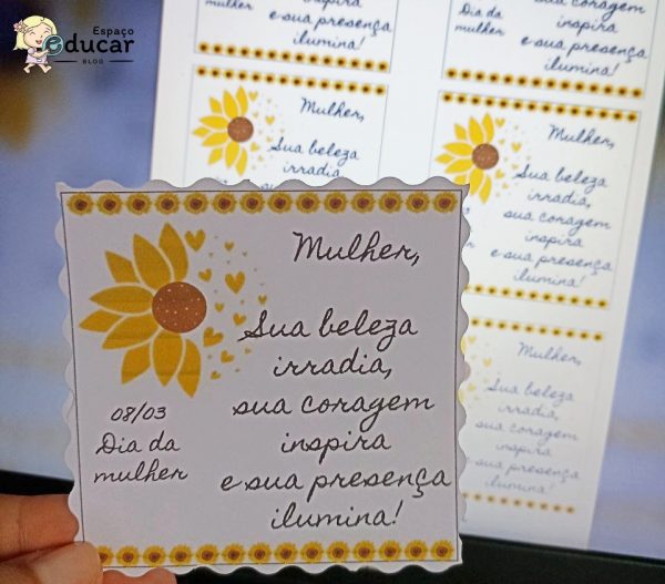Dia da mulher: cartão girassol!
