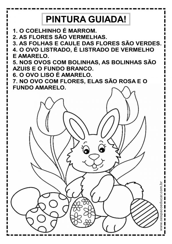 Alfabetização: Pintura guiada de Páscoa!