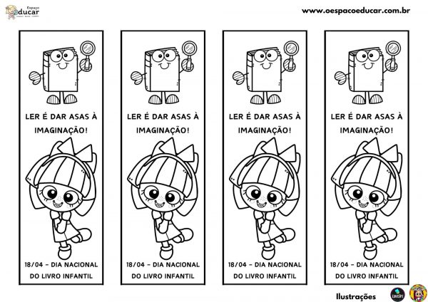 Dia nacional do livro infantil: marca páginas!