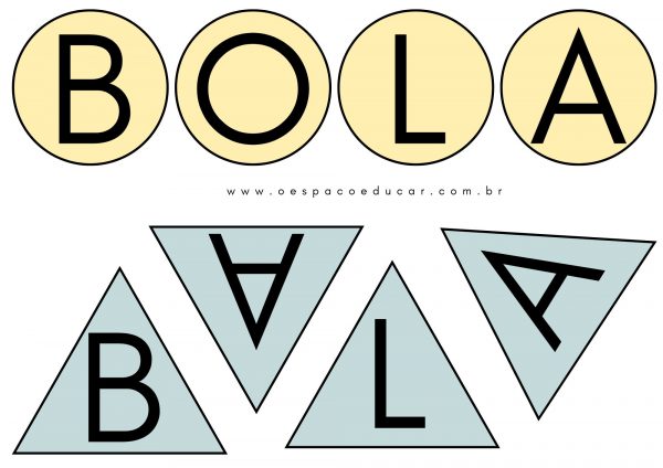 Dinâmica “Formando palavras” com formas!