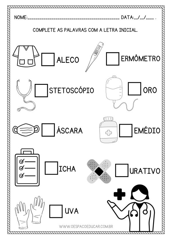 Dia do Trabalho: letra inicial e final!