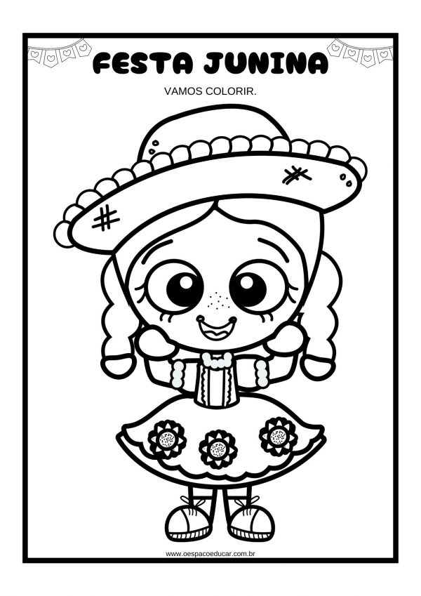 Festa junina: para colorir!