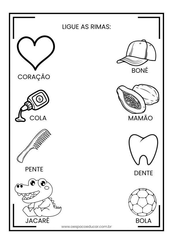 Alfabetização: ligue as rimas!