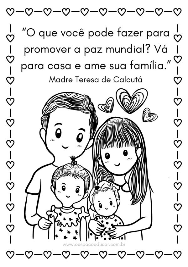 Dia da Família: para colorir!