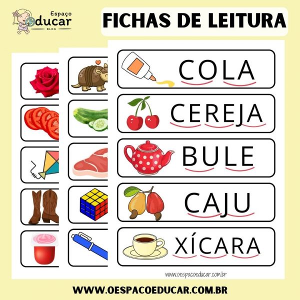 Fichas de leitura: leitura silabada!