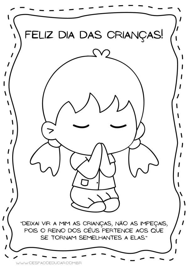 Para colorir: dia das crianças!