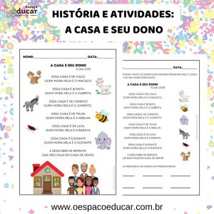 Alfabetização: história e atividades “A casa e seu dono”!