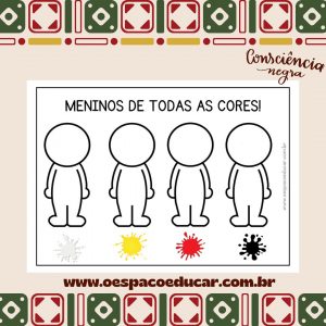 Consciência Negra: atividade sobre o livro “Meninos de todas as cores”