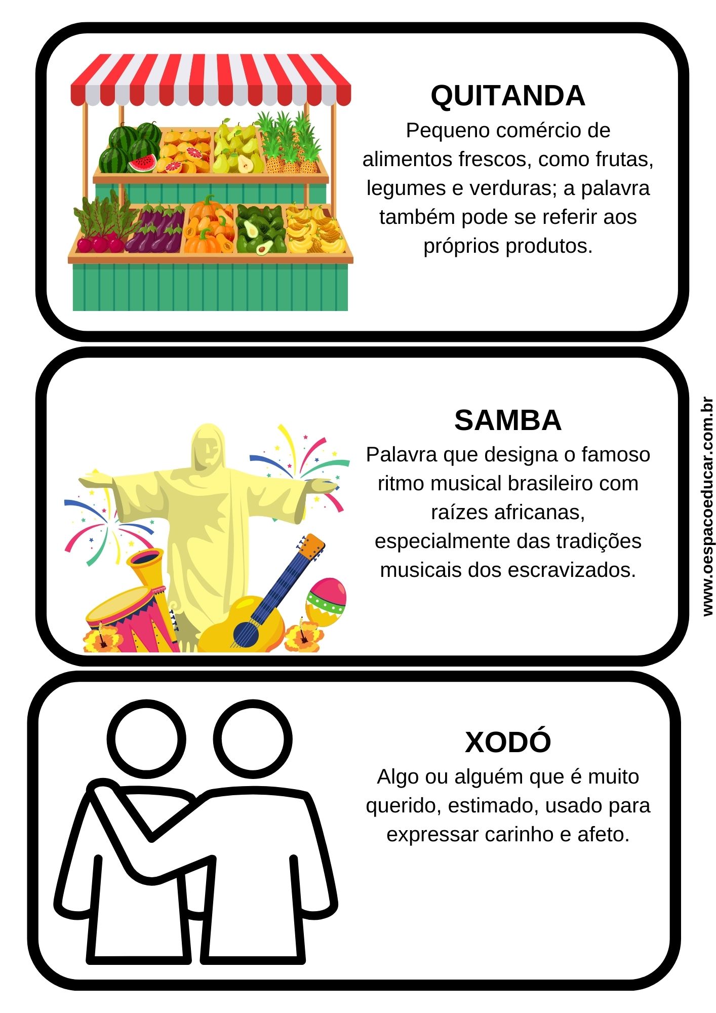 Fichas de leitura: elementos da cultura afro-brasileira! - Blog Espaço ...