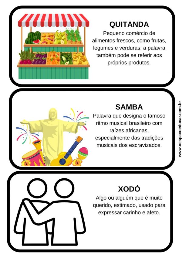 Fichas de leitura: elementos da cultura afro-brasileira!