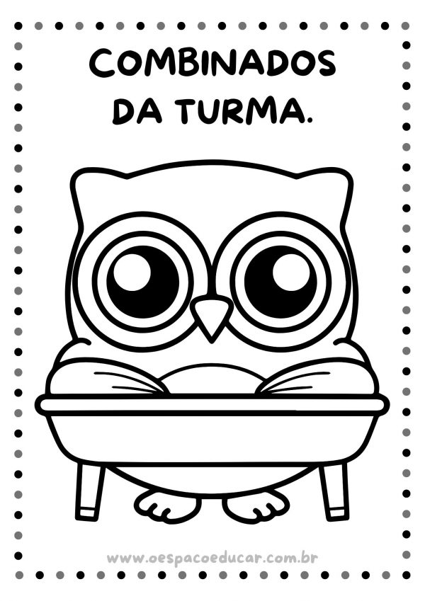 Combinados da turma para colorir!