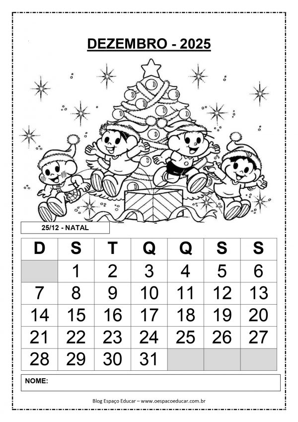 Calendários dezembro 2025!
