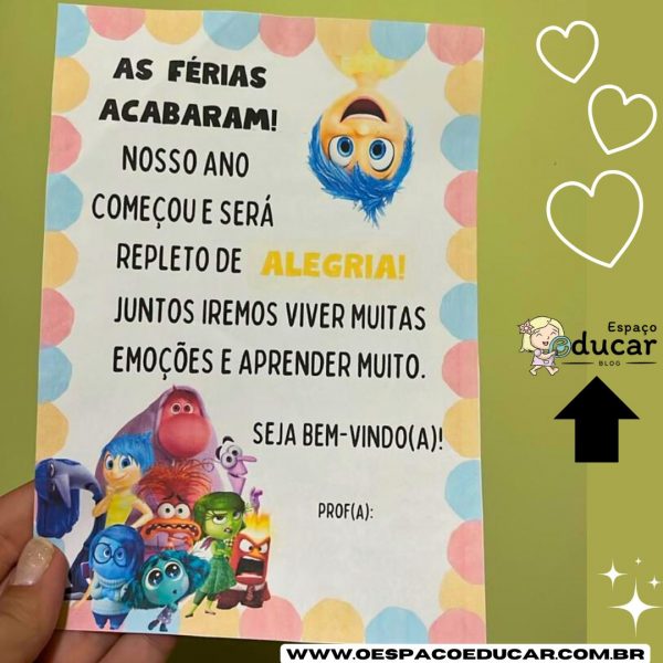 Volta às aulas: cartão com divertidamente!