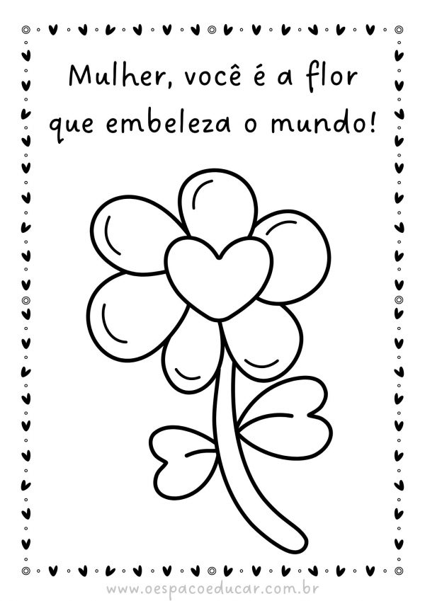 Dia da mulher: para colorir!