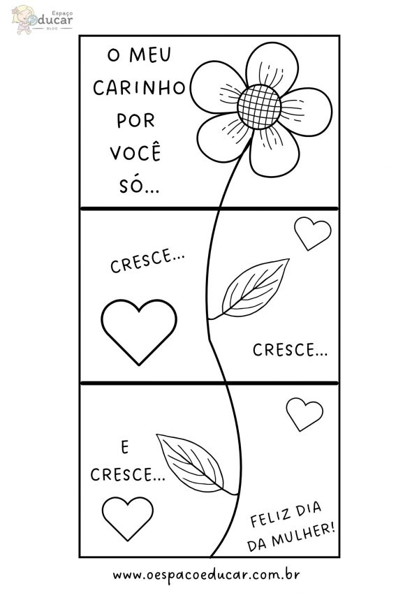 Dia da Mulher: cartão flor!