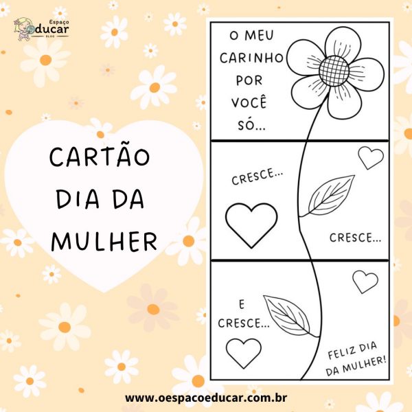 Dia da Mulher: cartão flor!