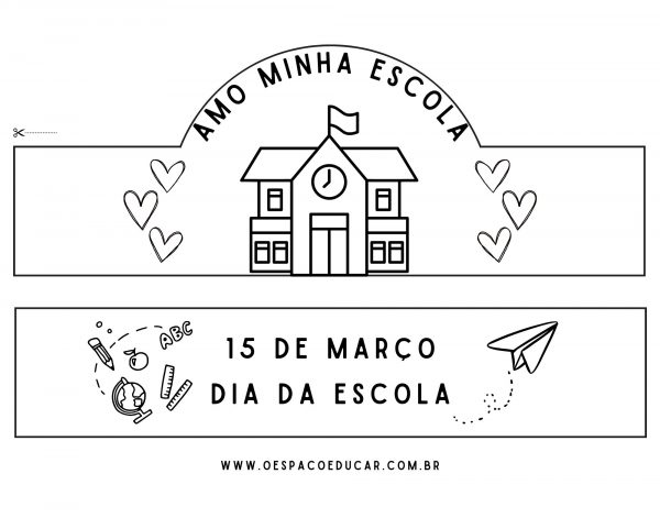 Dia da Escola: coroas para colorir!
