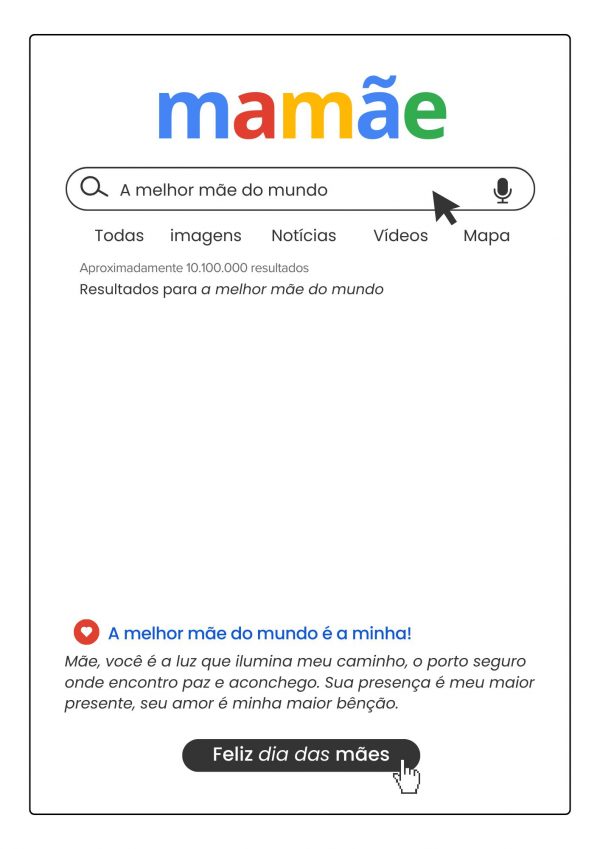 Cartão Google dia das Mães!