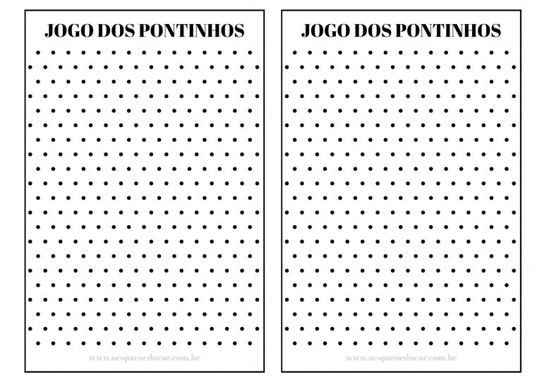 Alfabetização Matemática: jogo dos pontinhos! - Blog Espaço Educar