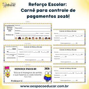 Reforço Escolar: Carnê para controle de pagamentos 2026!