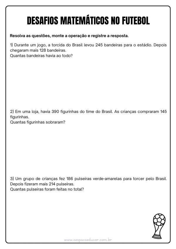 Copa do Mundo: desafios matemáticos!