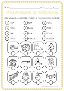 Alfabetização: palavras e figuras!