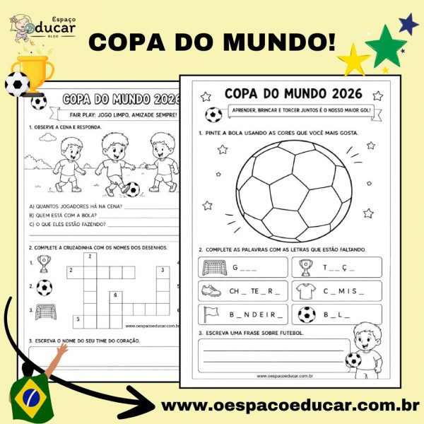 Copa do Mundo: Atividades de alfabetização!