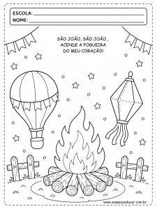 Festa Junina: colorir!