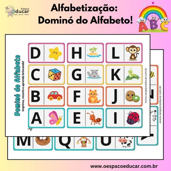Alfabetização: dominó do alfabeto!