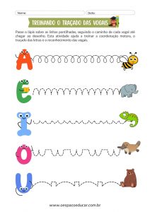 Vogais: atividade para Educação Infantil!