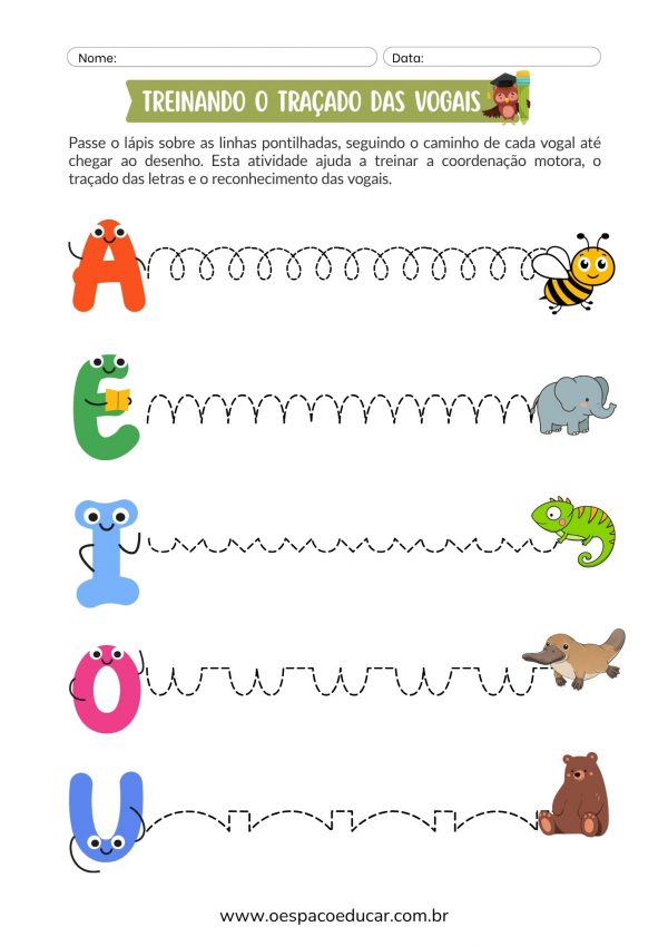 Vogais: atividade para Educação Infantil!