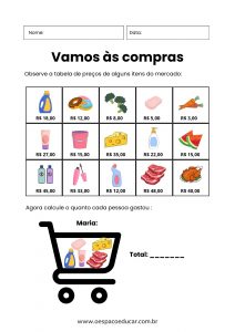 Matemática: probleminhas com compras!