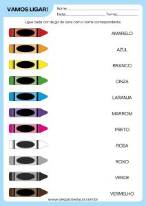 Alfabetização: atividades com as cores!