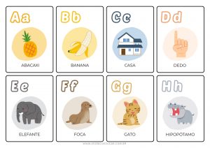 Fichas do alfabeto ilustrado!