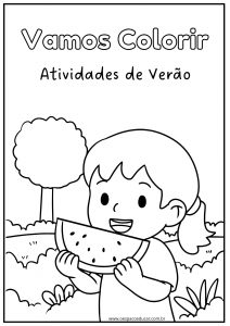 Atividades de verão para colorir!