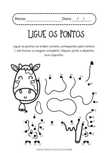 Ligue os pontos: animais da fazenda!