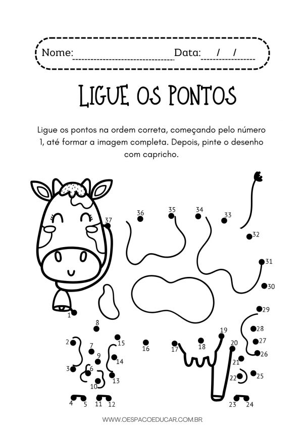 Ligue os pontos: animais da fazenda!