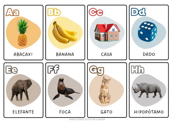 Fichas do alfabeto fotográfico!