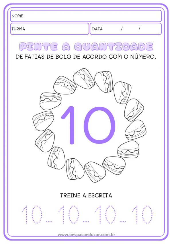Educação Infantil: atividades números até 10!