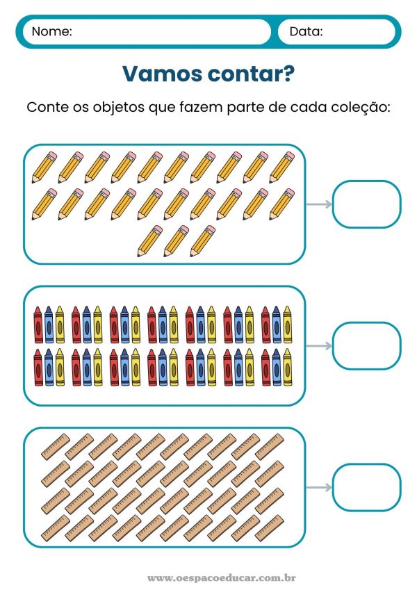 Atividade para imprimir: Vamos contar?