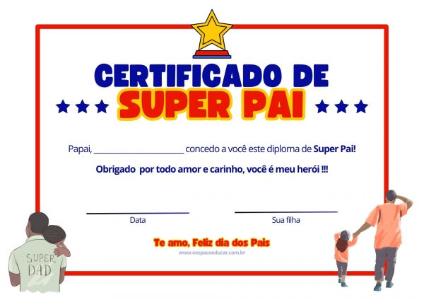 Certificado de Super Pai!