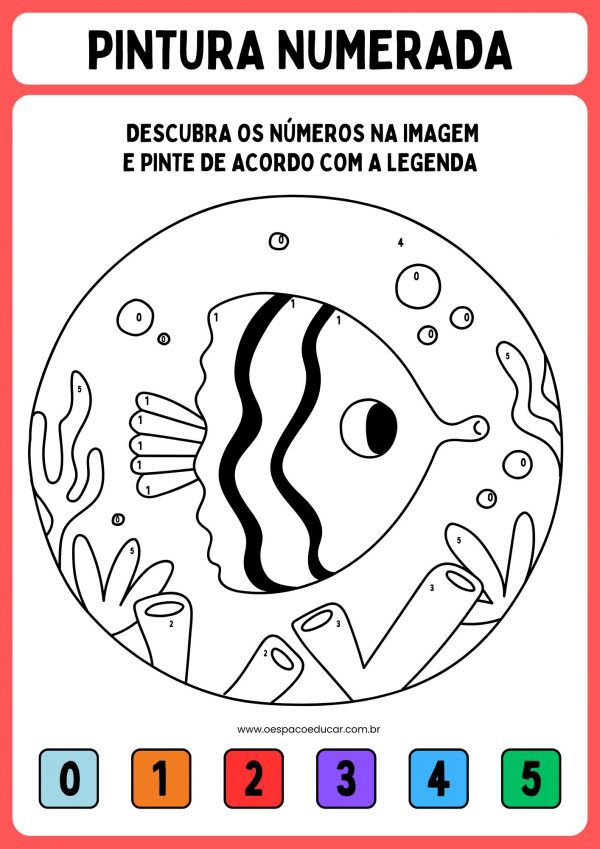 Pintura numerada dos animais!