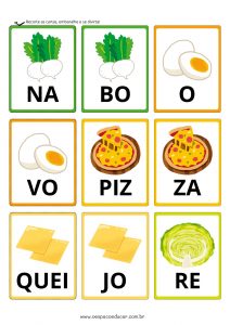 Formando palavras: Alimentos!