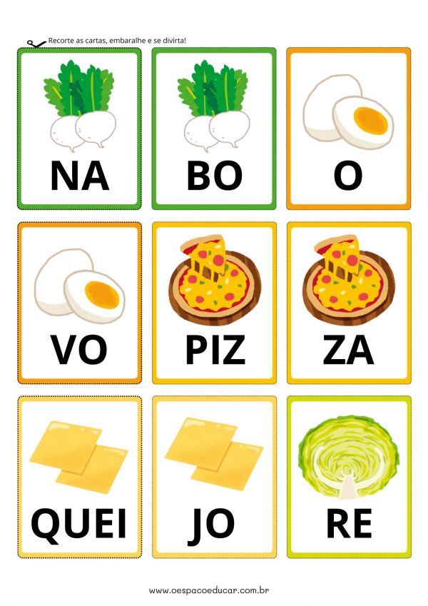 Formando palavras: Alimentos!